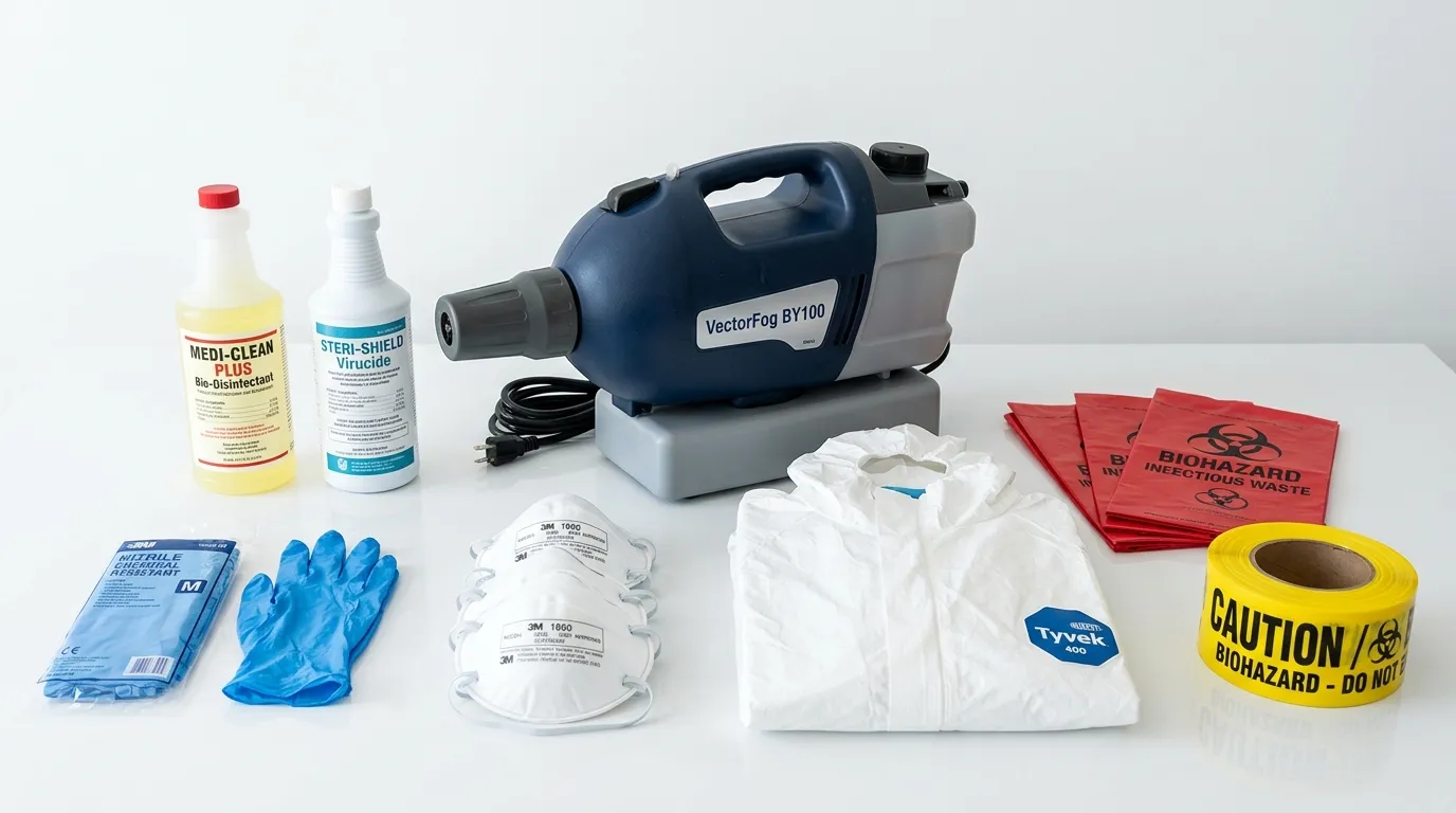 Professional biohazard remediation crew working in Castle Rock